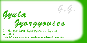 gyula gyorgyovics business card